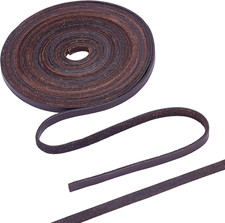 197Inch 6Mm Dark Brown Flat Leather Cord Leather String Full Grain