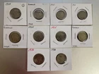 #1 Lot of 10, 1935 P (8) & 1936 P (2) Buffalo Nickels Full Dates (10 coins).