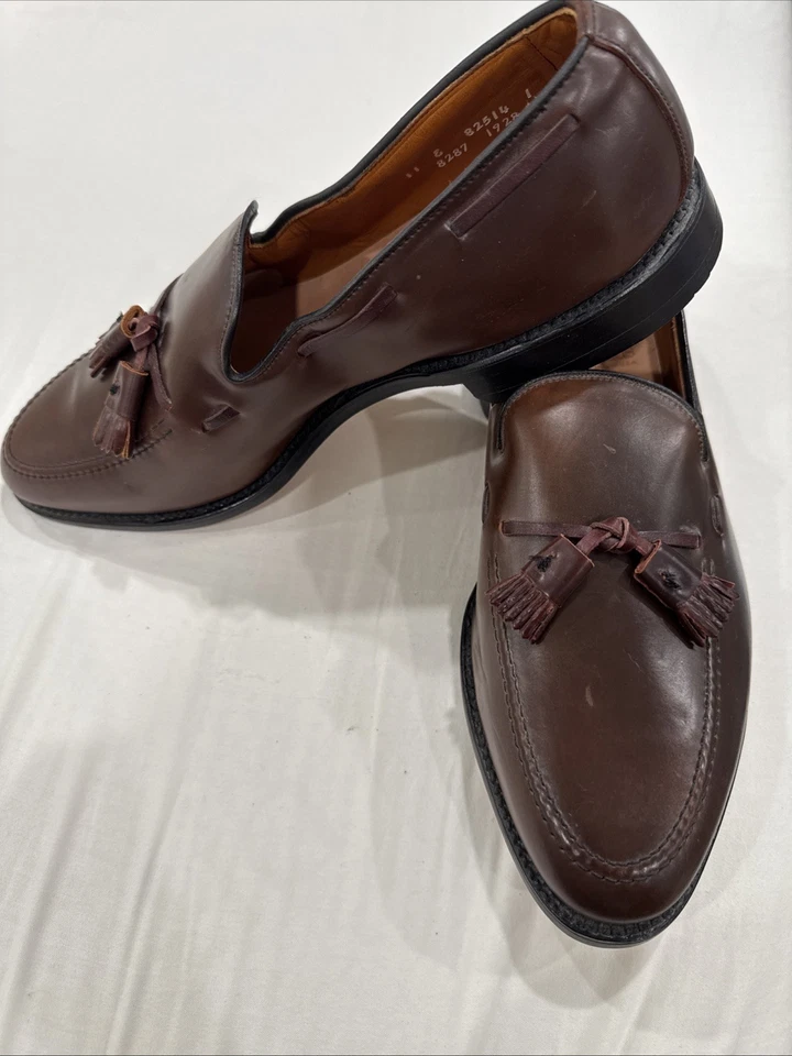 NUEVO SIN CAJA MOCASINES ALLEN EDMONDS GRAYSON CORDOBÉS CONCHA MARRÓN 11E $850.00 Foto 3 de 4