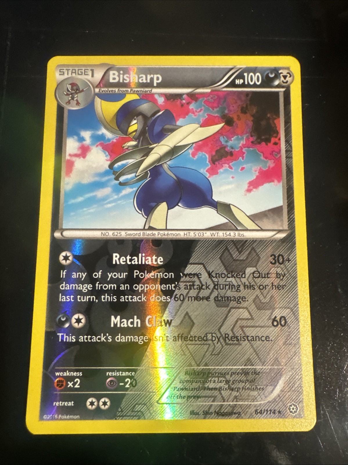 Bisharp 64/114 XY-Steam Siege Reverse Holo