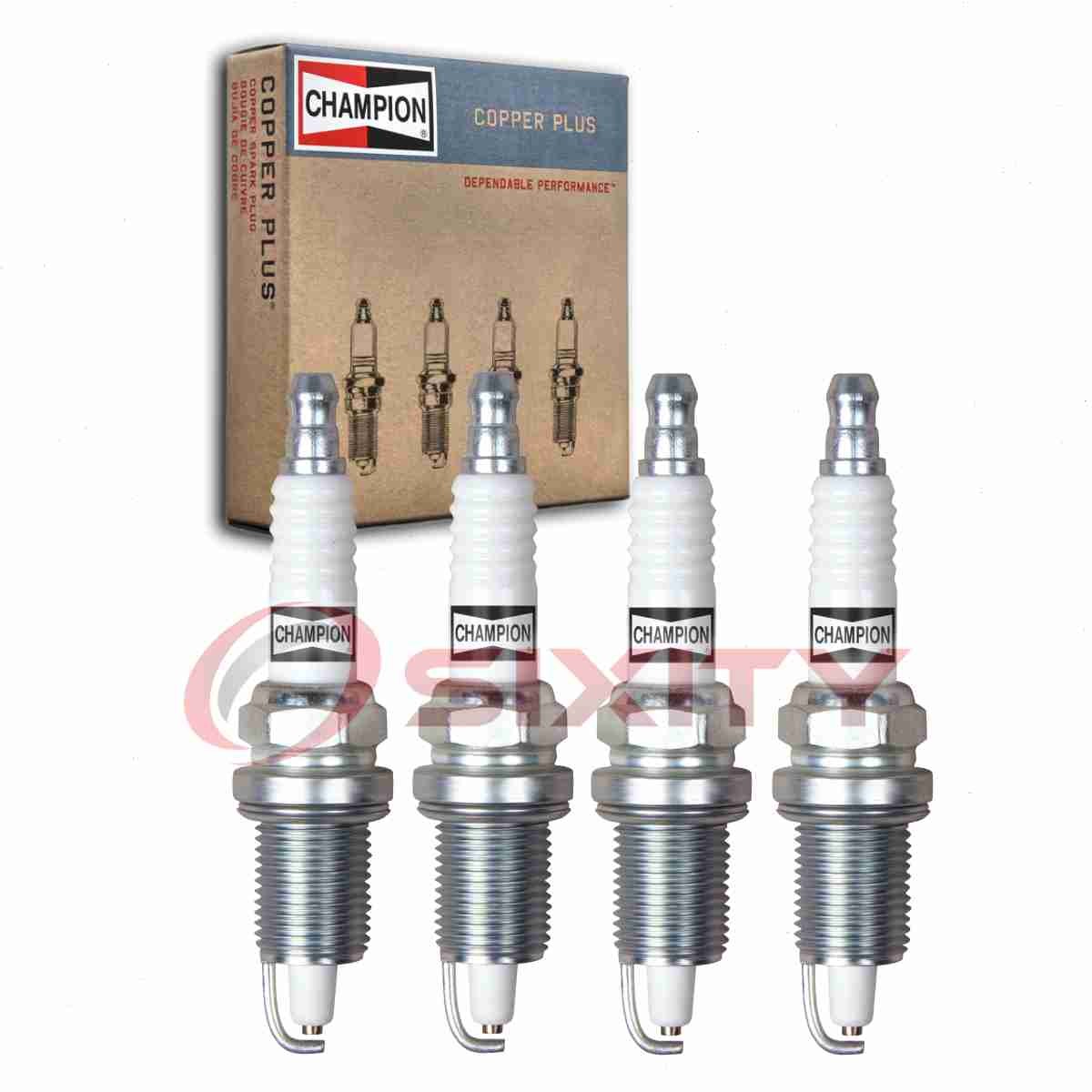 4 pc Champion Copper Plus Spark Plugs for 1997-1998 Jeep TJ 2.5L L4 Ignition ae