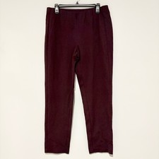 J. Jill Pants Ponte Slim Leg Stretch Pull On pants Rayon Blend Burgundy medium