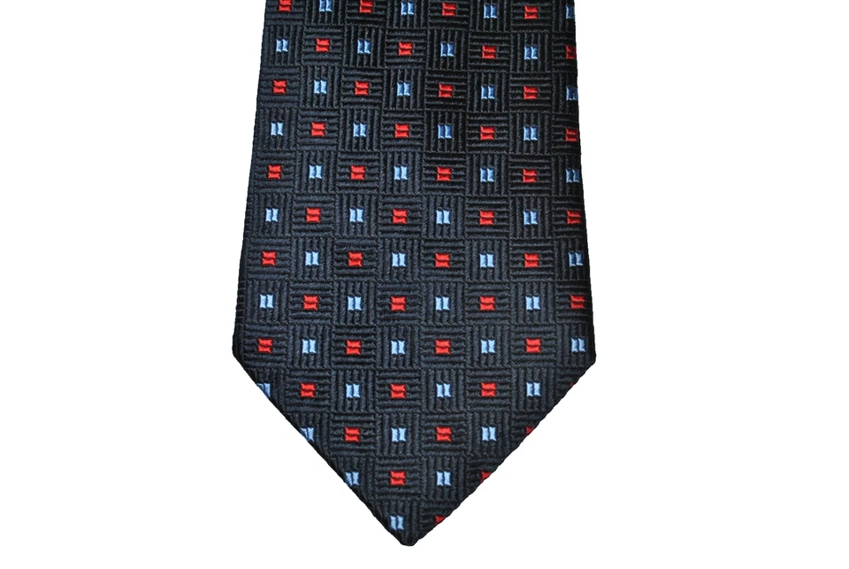 Corbata Dunhill HECHA EN INGLATERRA 100% Seda Rojo/Azul Color L58 W3.9 Foto 3 de 4