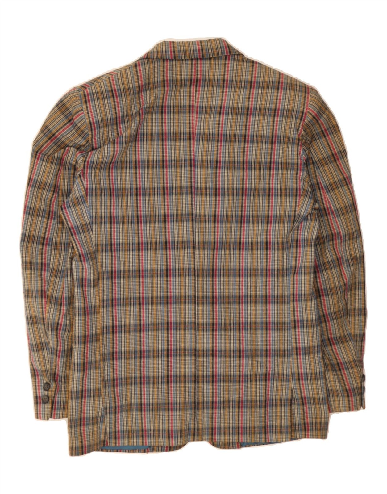 VINTAGE Mens 2 Button Blazer Jacket UK 38 Medium Multicoloured Check AP11