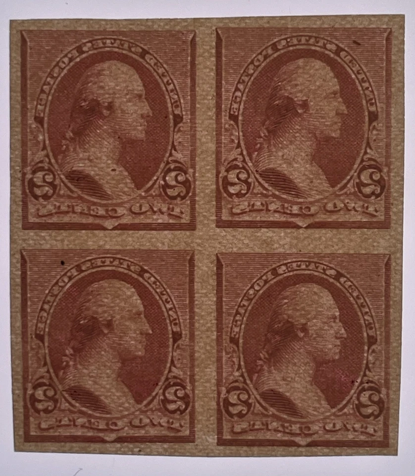 US #219DP3 1890 2c lake Washington Proof on India paper Blk/4; $385 SCV - Image 3 of 3