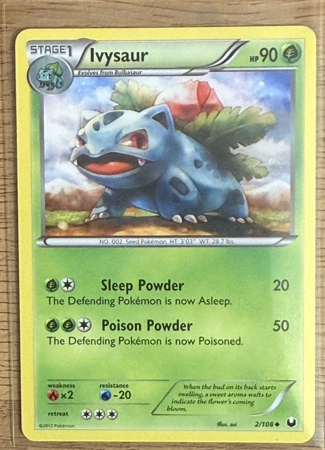 Ivysaur 2/108 Dark Explorers Regular Uncommon Stage 1 Pokémon TCG 90 HP