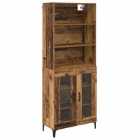 Rustikales Highboard Sideboard Altholz Massivholz 69,5X34X180 Cm