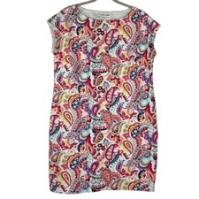 Talbots Women's Petites paisley retro sleeveless mini dress size 1XP