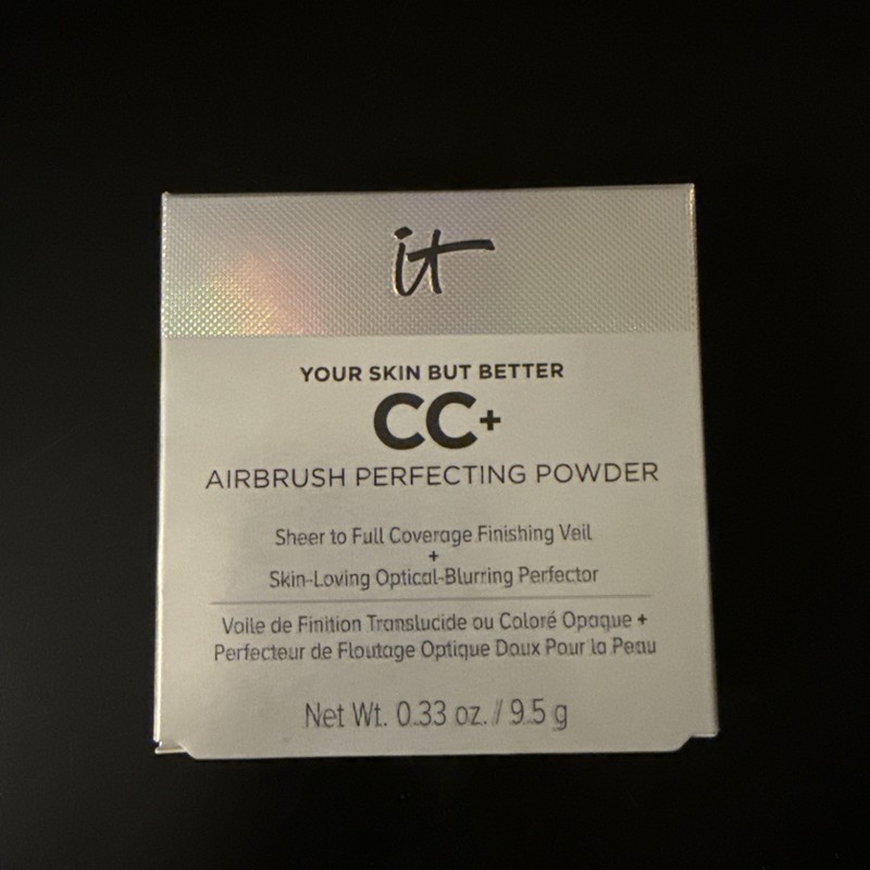 it Cosmetics YOUR SKIN BUT BETTER CC+ Airbrush Perfecting Powder MED-TAN 0.33oz