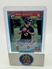 Kurt Benkert 2018 Donruss Optic #149 Aqua Prizm Auto /75 Rookie RC Falcons