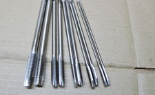 (2146) Set of (10) Small Shank Spiral Point Extension Taps Made in USA