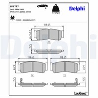 Delphi BremsbelÄGe Satz Hinterachse FüR Kia Sorento Ssangyong Kyron Rexton