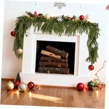 9FT Christmas Garland – Artificial Norfolk Pine Garland, Real Touch Greenery