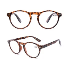 Round Fashion Vintage Nerd Men Women Reading Glasses Full Rim Lightweight