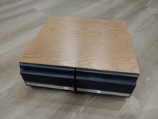 Vintage 2 drawer 24 Tape VHS Video Cassette Tape Holder Cabinet Storage Case