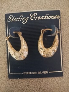 sterling silver earrings Beautifully engraved
