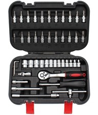 MALLETTE JEU DE DOUILLES, OUTILLAGE A MAIN 46 PIECES BGS DIY