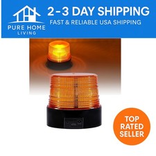 Rechargeable Amber LED Strobe Safety Light - Magnetic, Weather-Resistant Beacon