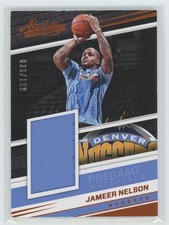 2017-18 Panini Absolute #PG-JNS Jameer Nelson Pre-Game Materials #/199
