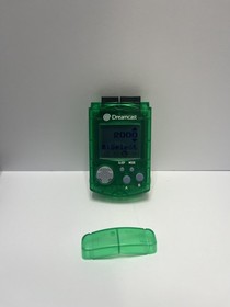 Sega Dreamcast Visual Memory Unit VMU OEM Green - Complete In open Box TESTED 