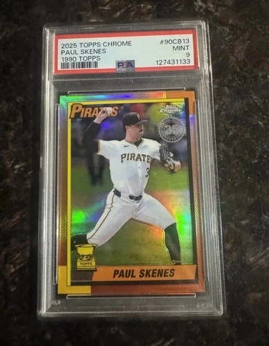 2025 Topps Chrome - 1990 Topps 35th Anniv #90CB-13 Paul Skenes PSA 9