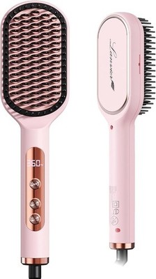 Ionic Hair Straightener Brush with Infrared & 32 Heat Settings