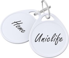 50 Pcs White Round Label Tags With Split Rings Durable Waterproof Design