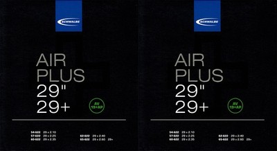 2x Schwalbe Air Plus 29 Plus Schlauch AV19+AP Schrader Ventil Fahrrad