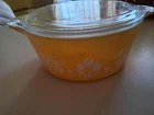 Vintage Garden Medley Promotional Pyrex 2.5 Qt Casserole Dish #475 B w Lid 475 C