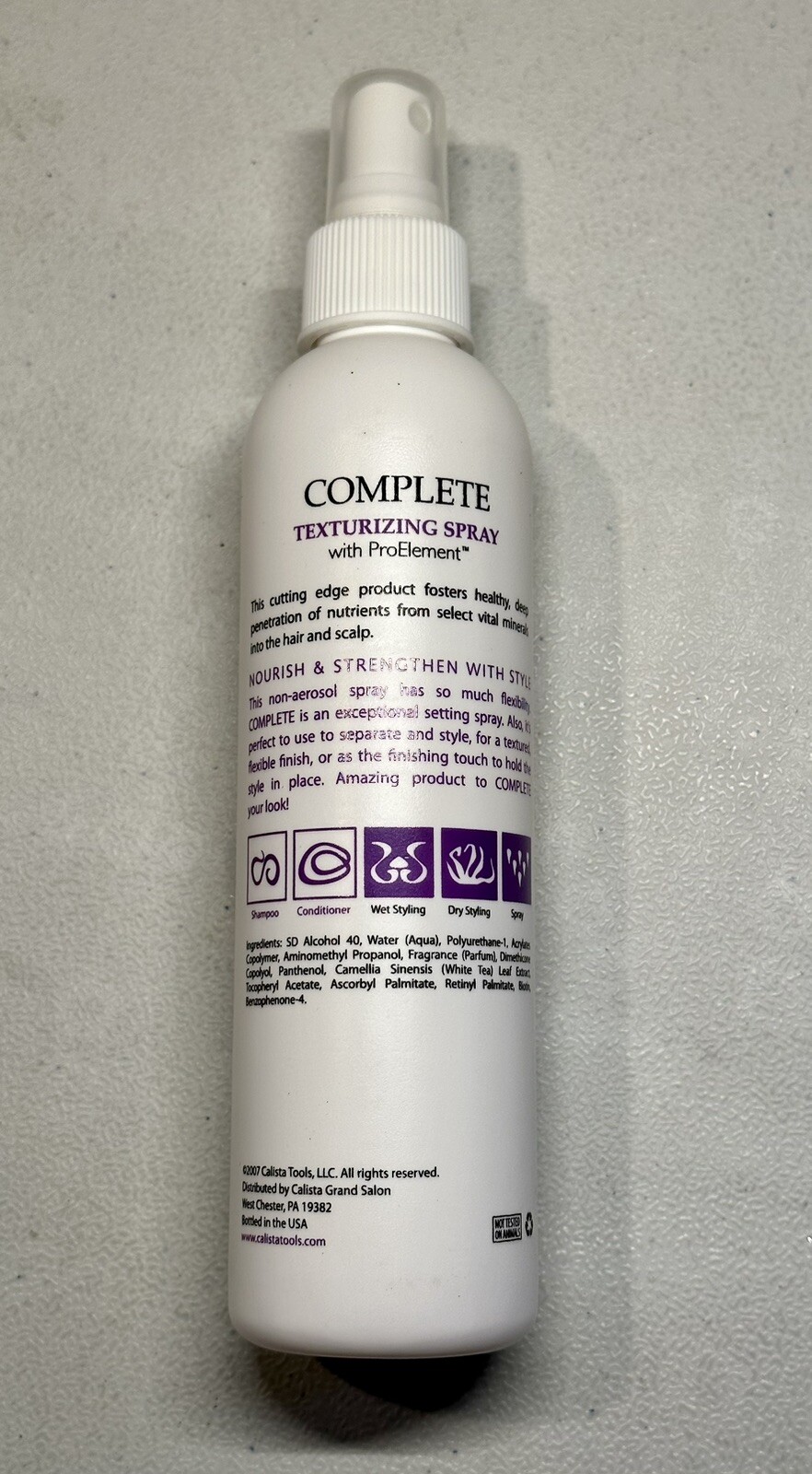 Calista Tools Complete Texturizing Styling Nourish Hair Spray 7.5oz Bottle of 1