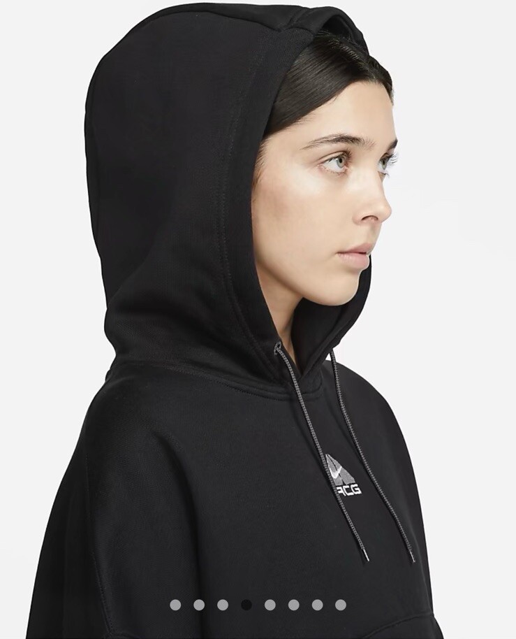 NIKE ACG◆パーカー/XXL/コットン/BLK/無地/DQ5808-010 Nike ACG Therma Fit Tuff Knit Pullover Fleece Hoodie Womens