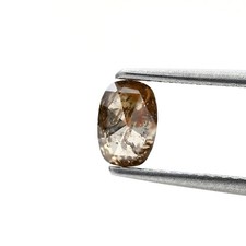 fancy natural diamond 0.65tcw grayish brown sparkling oval full cut for jewel