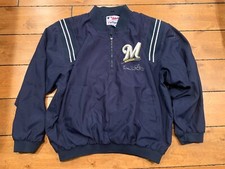 2001 Devon White Game Used Jacket Milwaukee Brewers LOA