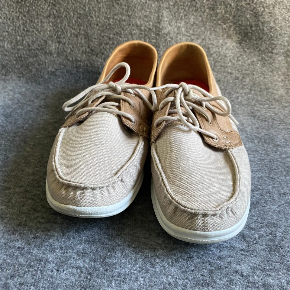 Skechers GoStep Tan and Cream Shoes Women’s Size 10 Boat Loafers Slip On - Image 3 of 4