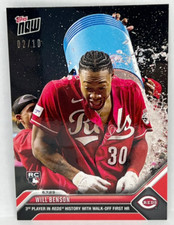 2023 Topps Now #401 Will Benson RC Cincinnati Reds RED Parallel 02/10