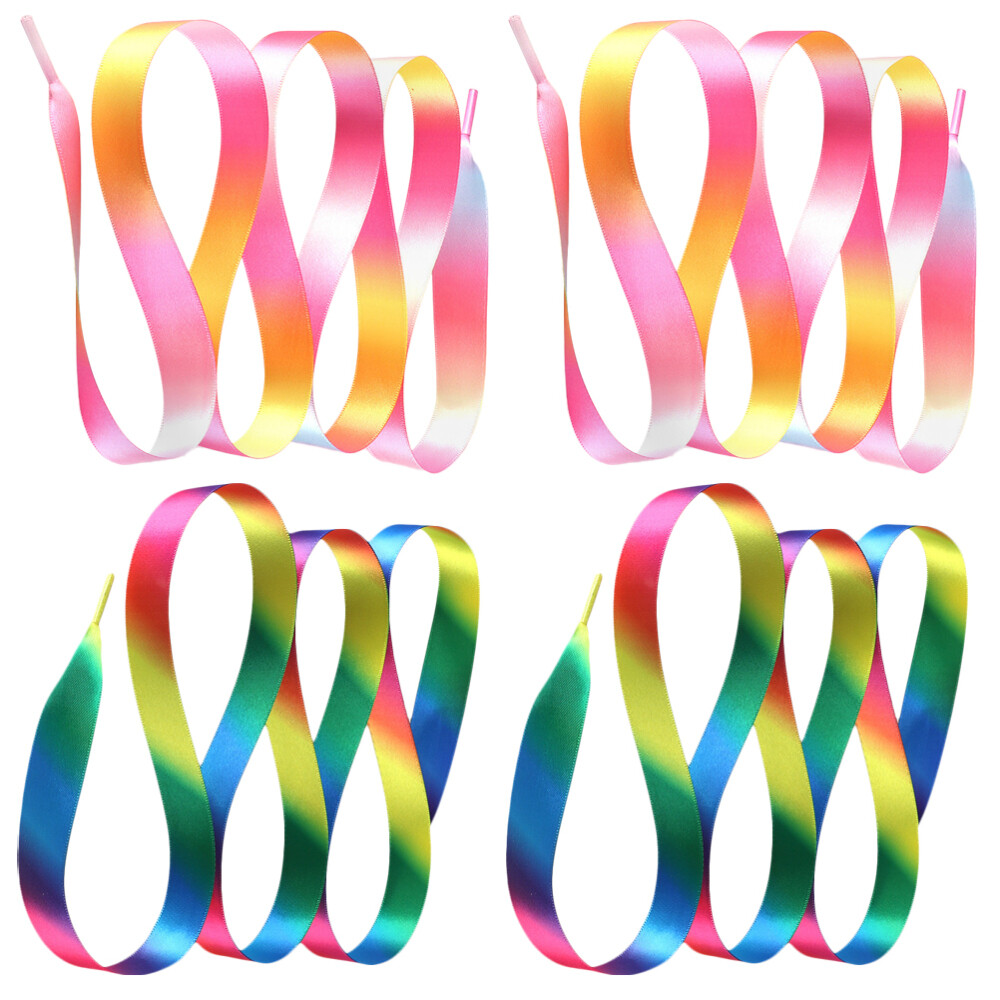 APL 2 paia lacci a nastro seta scarpa punta raso lacci