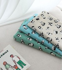 So Cute Panda patterned Fabric made in Korea by the Half Yard