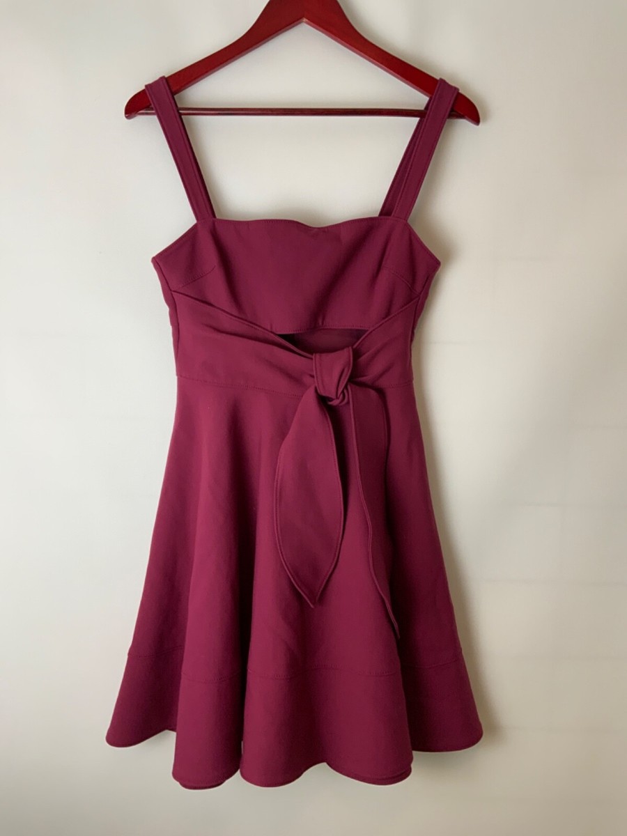 Cinq A Sept Pink Maroon Size 2 Flare Dress Bow Sleeveless | eBay Cinq A Sept Pink Maroon Size 2 Flare Dress Bow Sleeveless | eBay