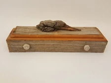 Rustic cowboy artisan cribbage board with chest unique box vintage