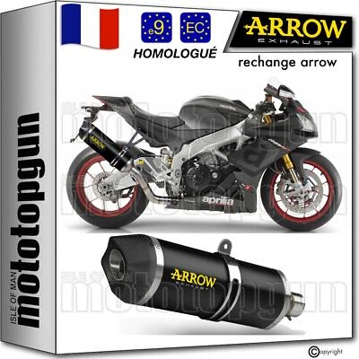 ARROW POT ECHAPPEMENT APPROUVE RACE-TECH NOIR C APRILIA RSV4 RSV-4 RR 2016 16 - Photo 1/4
