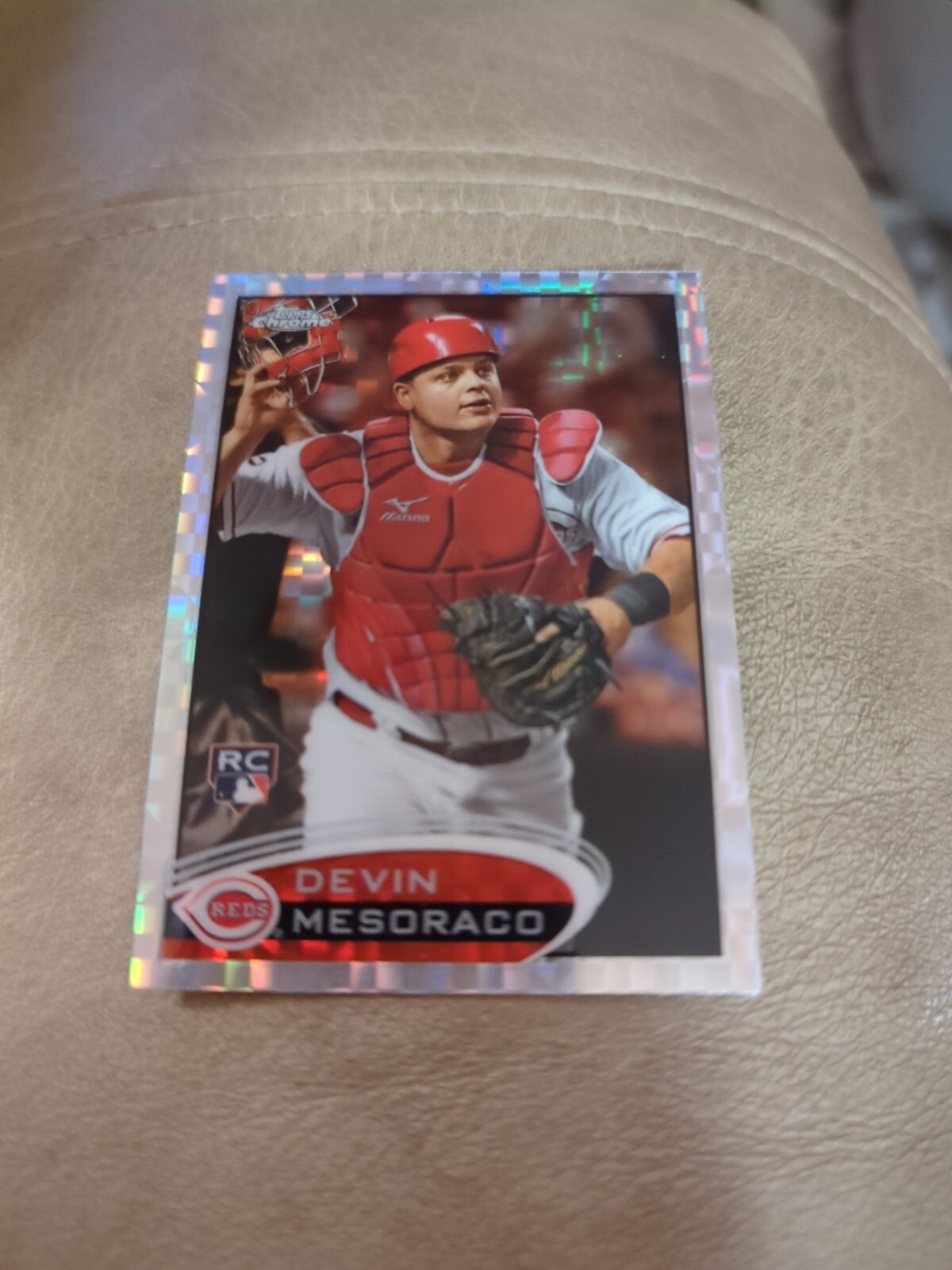 2012 Topps Chrome X-Fractors Cincinnati Reds Baseball Card #172 Devin Mesoraco