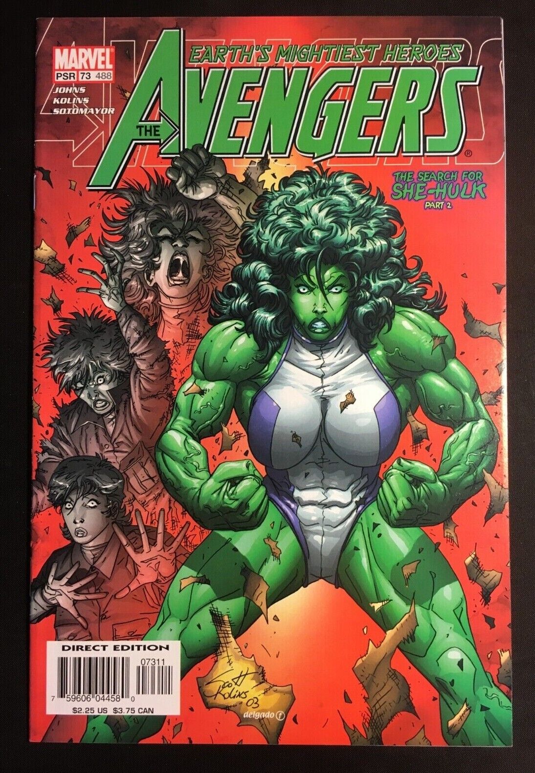 AVENGERS 73 SHE HULK CAPTAIN AMERICA IRON MAN SCARLET WITCH V 3 VISION 1 COPY