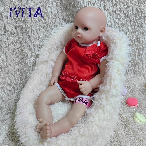 IVITA 18'' Girl Doll Full Body Silicone Newborn Infant - Picture 7 of 7