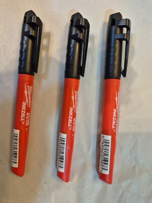 Milwaukee 48223100 feine Spitze schwarz Inkzall Baustelle Marker Stift 3 Set