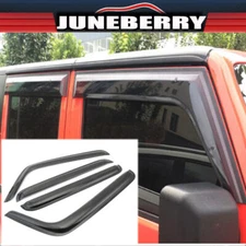 Window Rain Visors Guards Black fit for Jeep Wrangler JK 2007 2008-2018 4 Door J