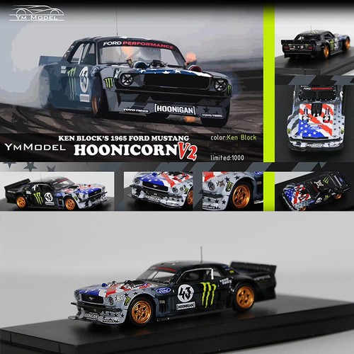 YM Model 1:64 Ford Mustang Hoonicorn V2 KEN Block&amp;amp;#039;s 1965 Car Model Collection
