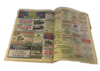 Thick Toledo Ohio City Telephone Directory Phone Book White