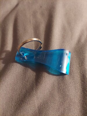 Vintage Ohio Lottery Ticket Scraper Keychain Key Ring Chain Hangtag Fob Blue