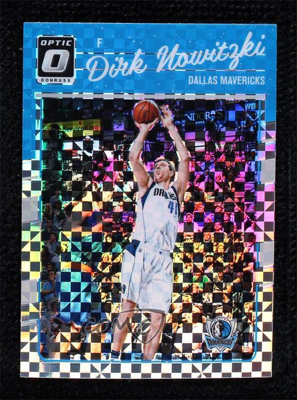 2016-17 Panini Donruss Optic Checkerboard Prizm Dirk Nowitzki #77 HOF