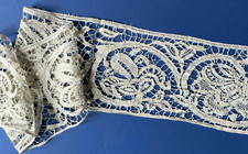 elegante pizzo rococò o CANTU XIX - pizzo a fusi 1,08 metri